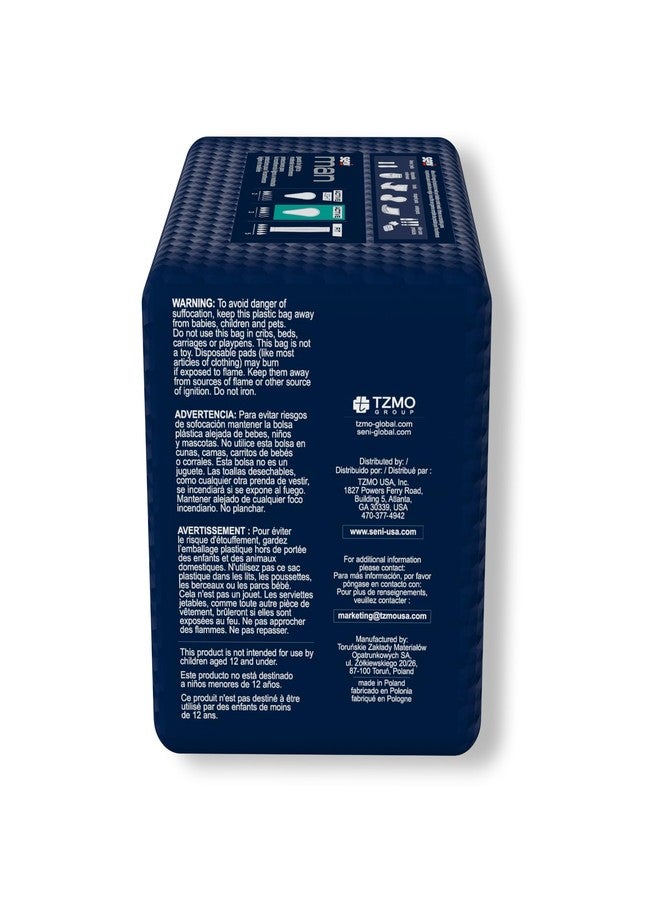 Seni Man Active Guards, Male Incontinence Bladder Control Pads, 8-9/10" x 10-3/5", 30 Count (2 Packs of 15), Moderate Absorbency with Adhesive Strip and Super Absorbent Core, for Men - Image 2